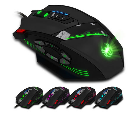 Hot USB2.0 wired 12 keys programming game mouse